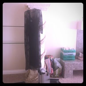 Knitted size 14 formal gown with slip underlay